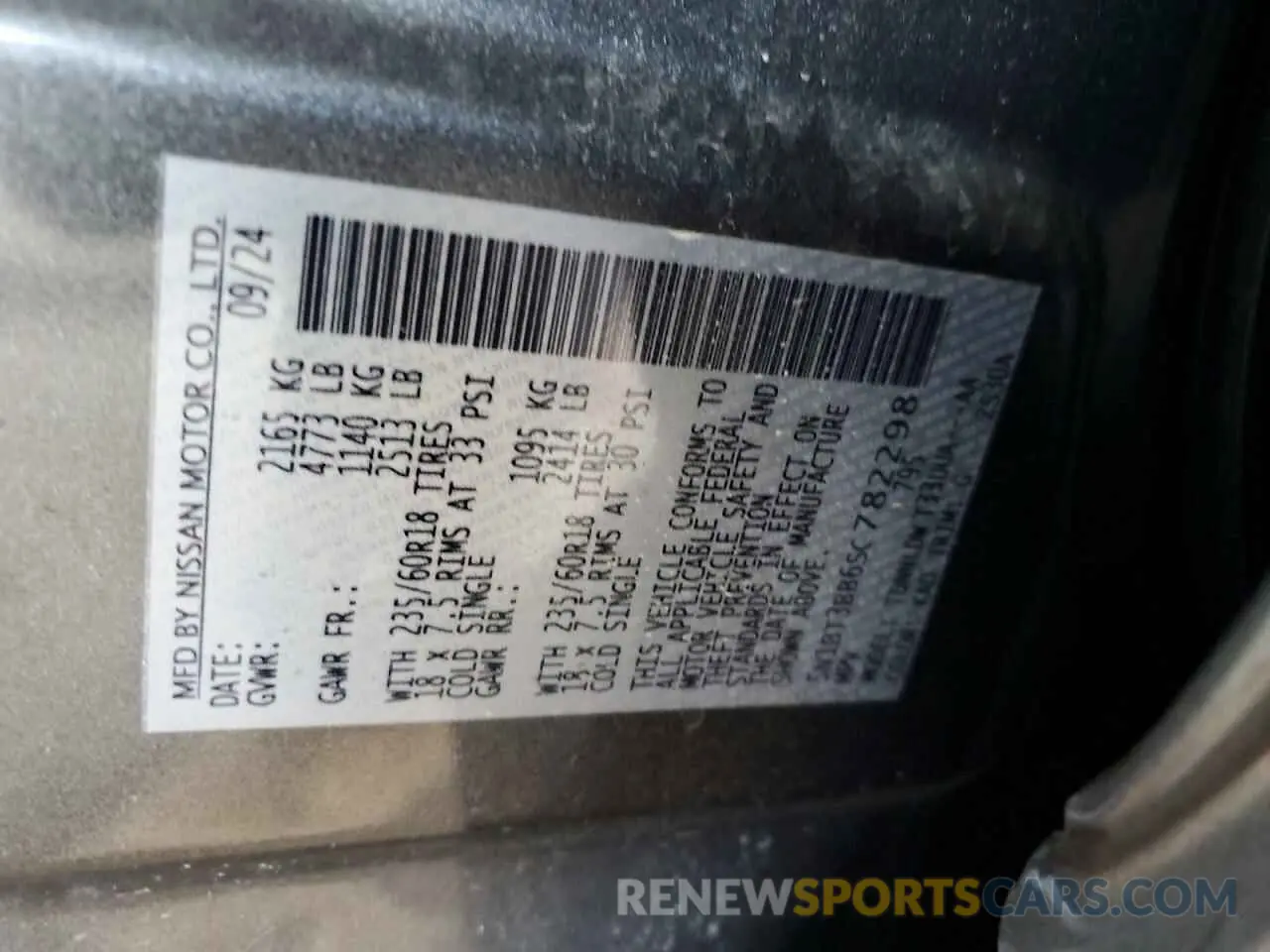 12 fotografías del automóvil dañado 5N1BT3BB6SC782298 NISSAN ROGUE 2025