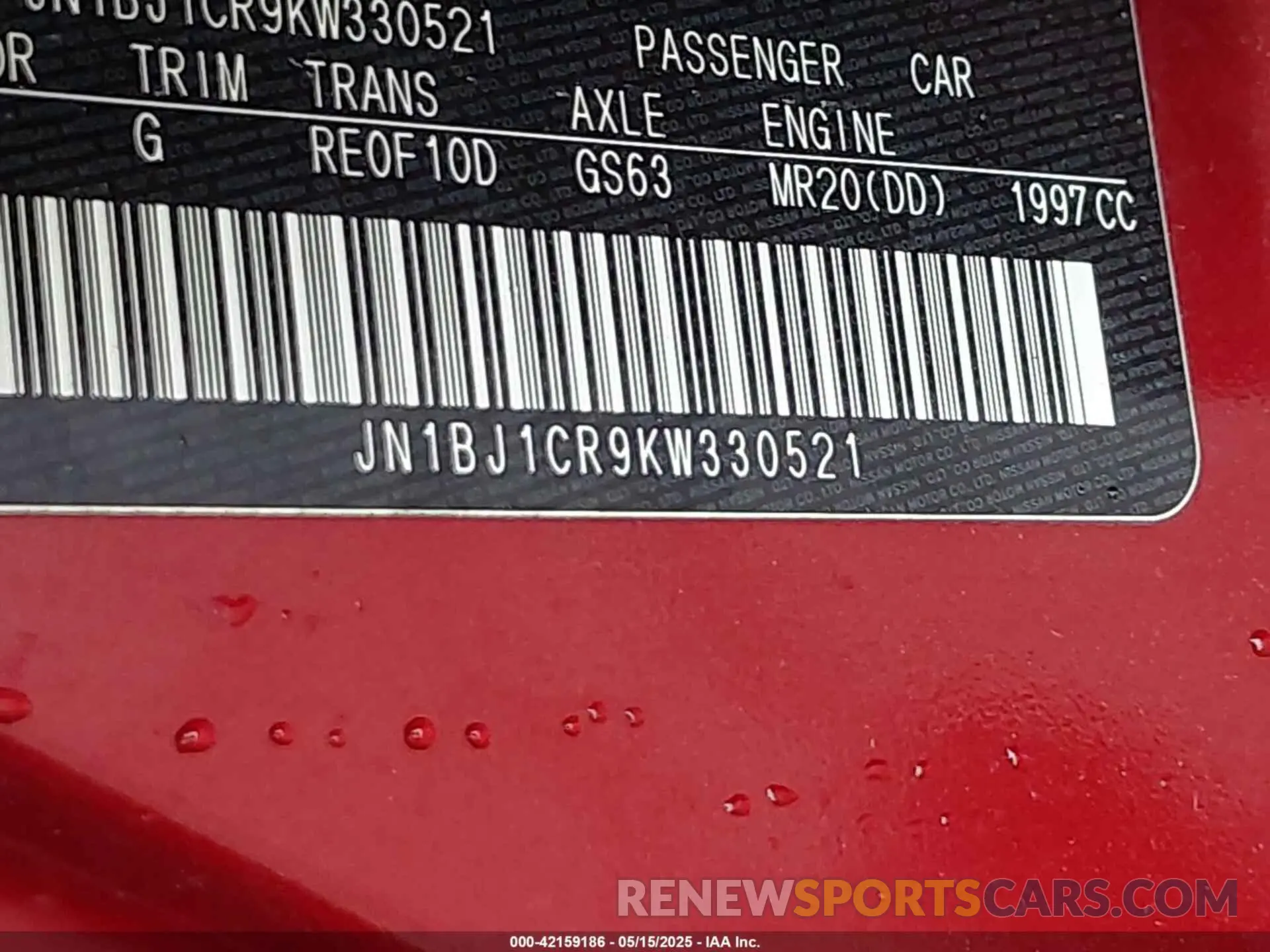 9 fotografías del automóvil dañado JN1BJ1CR9KW330521 NISSAN ROGUE SPORT 2019