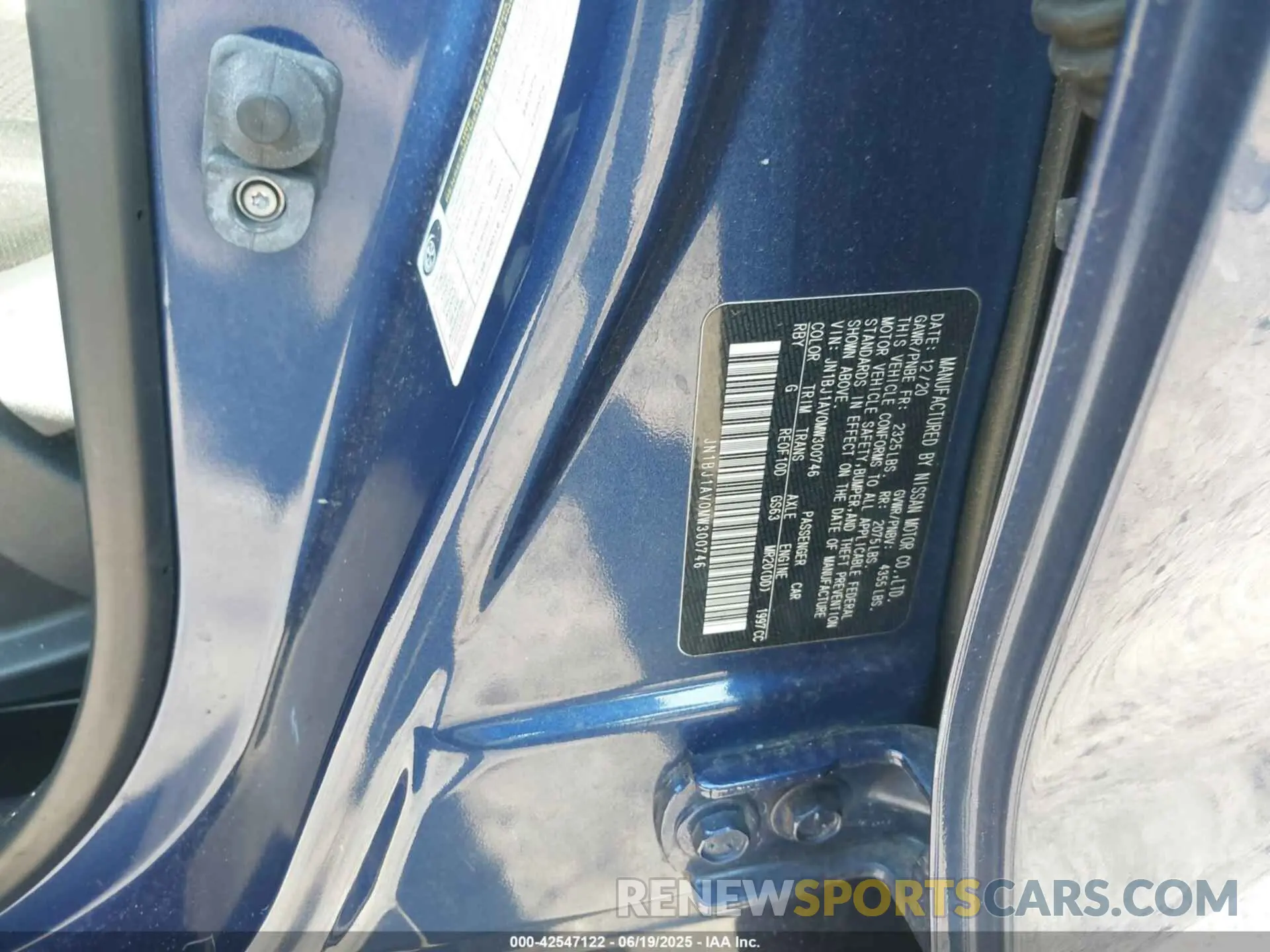9 fotografías del automóvil dañado JN1BJ1AV0MW300746 NISSAN ROGUE SPORT 2021