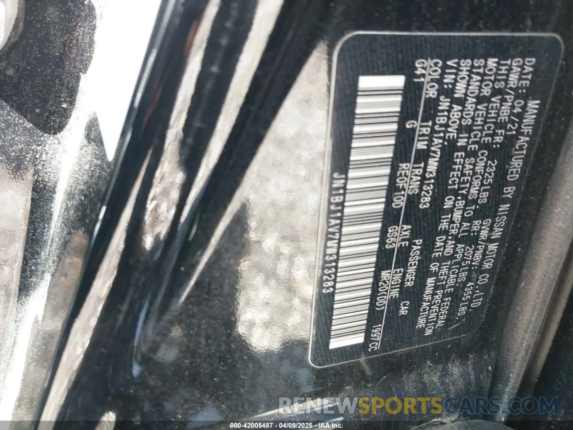 9 fotografías del automóvil dañado JN1BJ1AV7MW313283 NISSAN ROGUE SPORT 2021