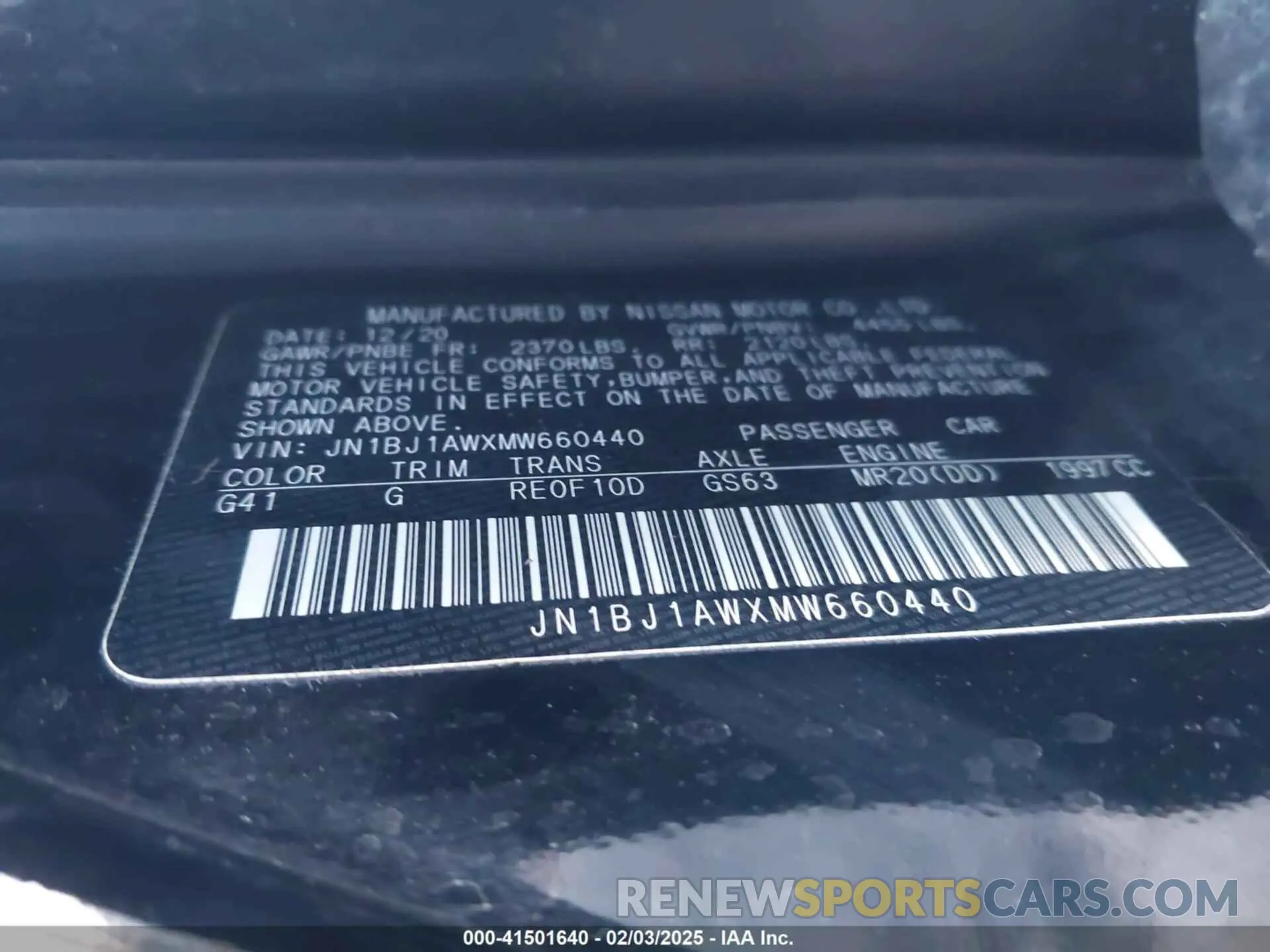 9 fotografías del automóvil dañado JN1BJ1AWXMW660440 NISSAN ROGUE SPORT 2021