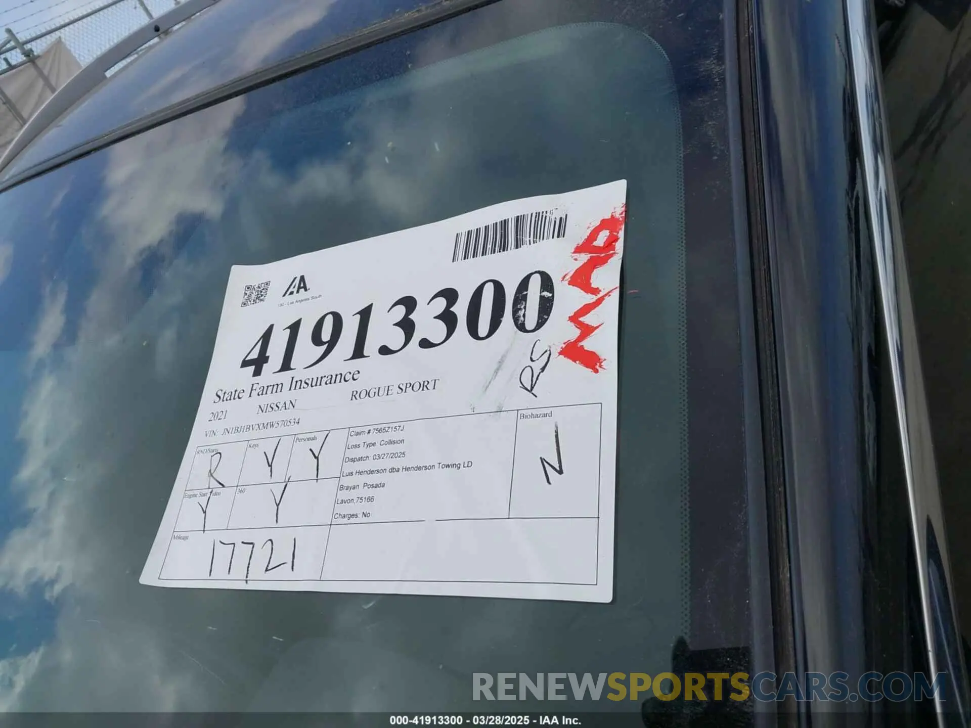 17 fotografías del automóvil dañado JN1BJ1BVXMW570534 NISSAN ROGUE SPORT 2021