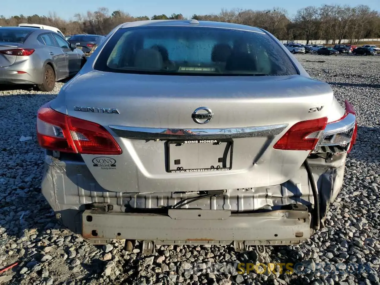 6 fotografías del automóvil dañado 3N1AB7AP0KY311278 NISSAN SENTRA 2019