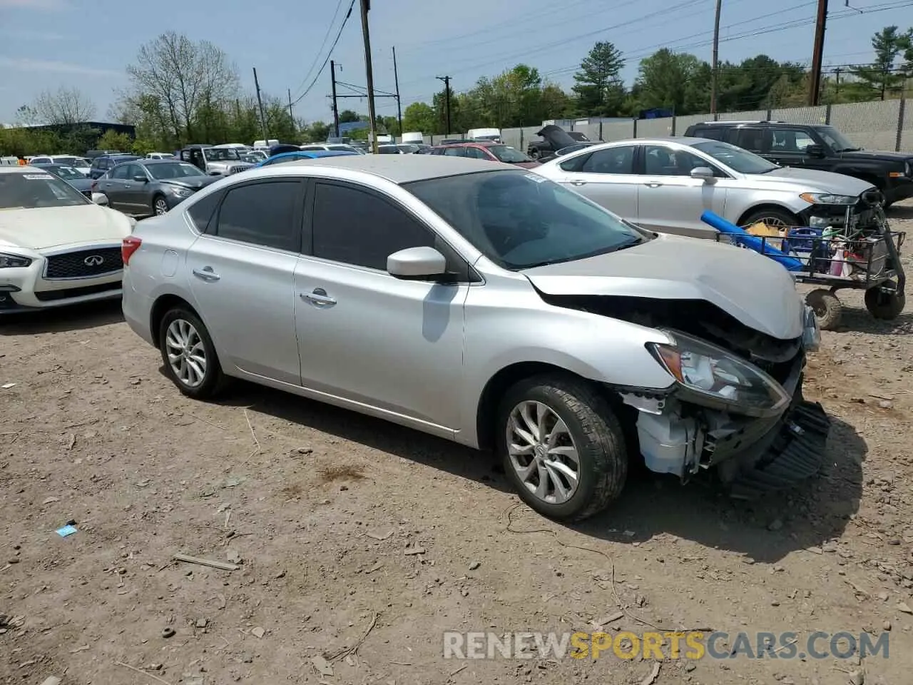 4 fotografías del automóvil dañado 3N1AB7AP0KY390239 NISSAN SENTRA 2019
