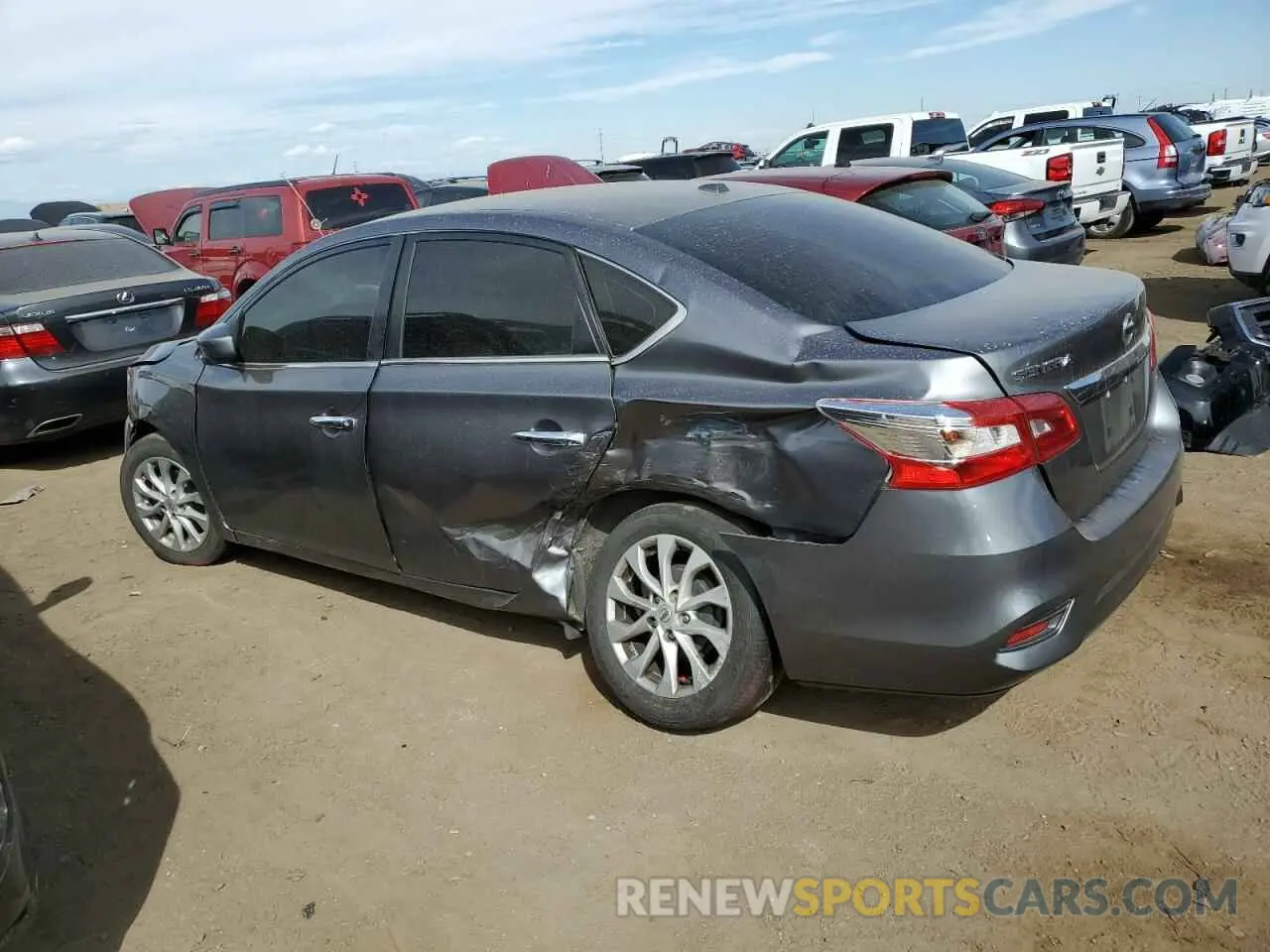 2 fotografías del automóvil dañado 3N1AB7AP0KY450682 NISSAN SENTRA 2019