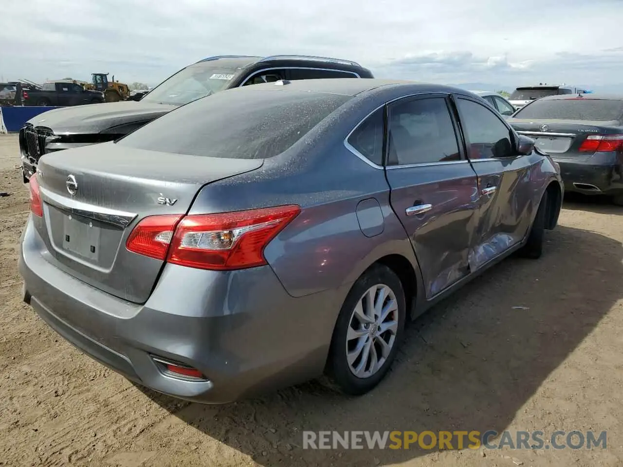 3 fotografías del automóvil dañado 3N1AB7AP0KY450682 NISSAN SENTRA 2019