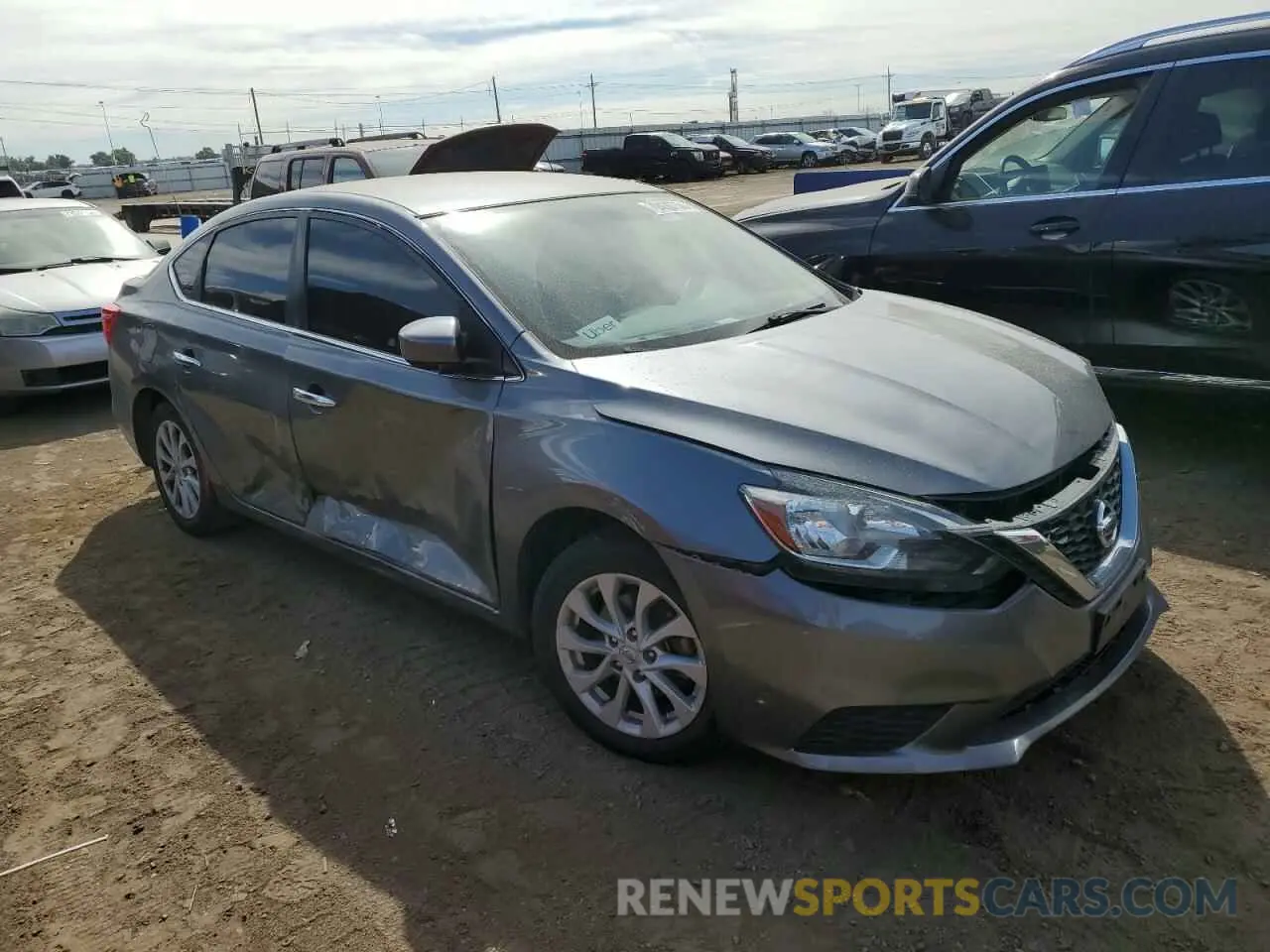 4 fotografías del automóvil dañado 3N1AB7AP0KY450682 NISSAN SENTRA 2019