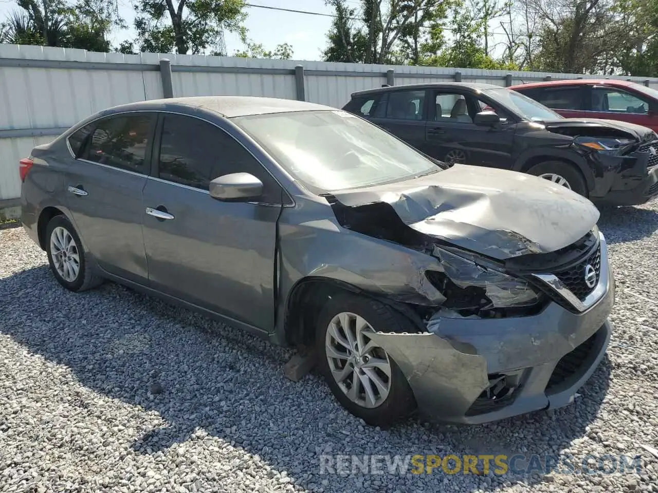 4 fotografías del automóvil dañado 3N1AB7AP1KL621484 NISSAN SENTRA 2019