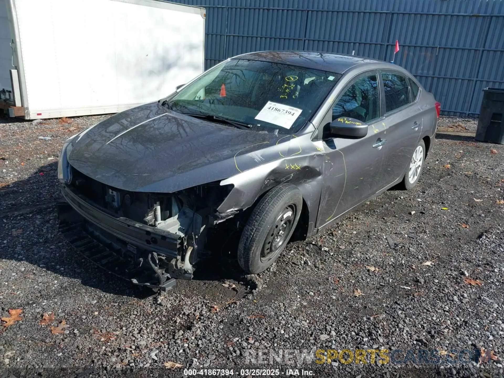 2 fotografías del automóvil dañado 3N1AB7AP1KY317087 NISSAN SENTRA 2019