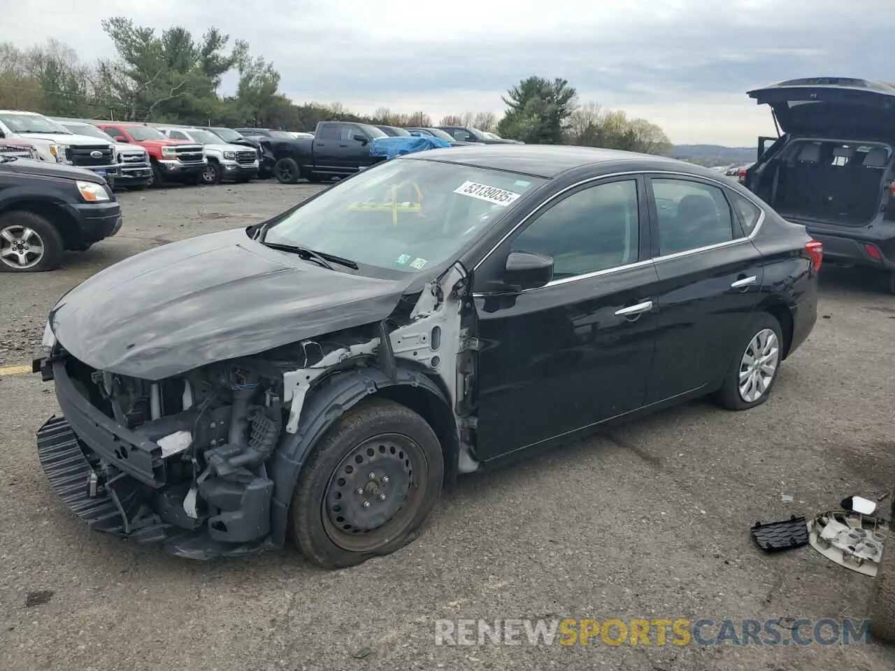 1 fotografías del automóvil dañado 3N1AB7AP1KY370436 NISSAN SENTRA 2019