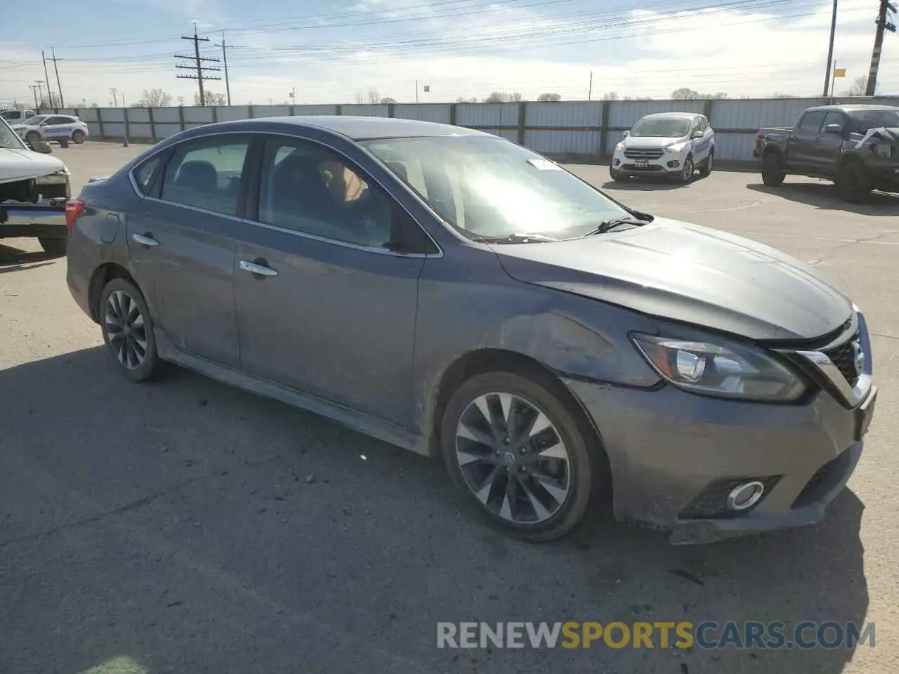 4 fotografías del automóvil dañado 3N1AB7AP1KY381100 NISSAN SENTRA 2019
