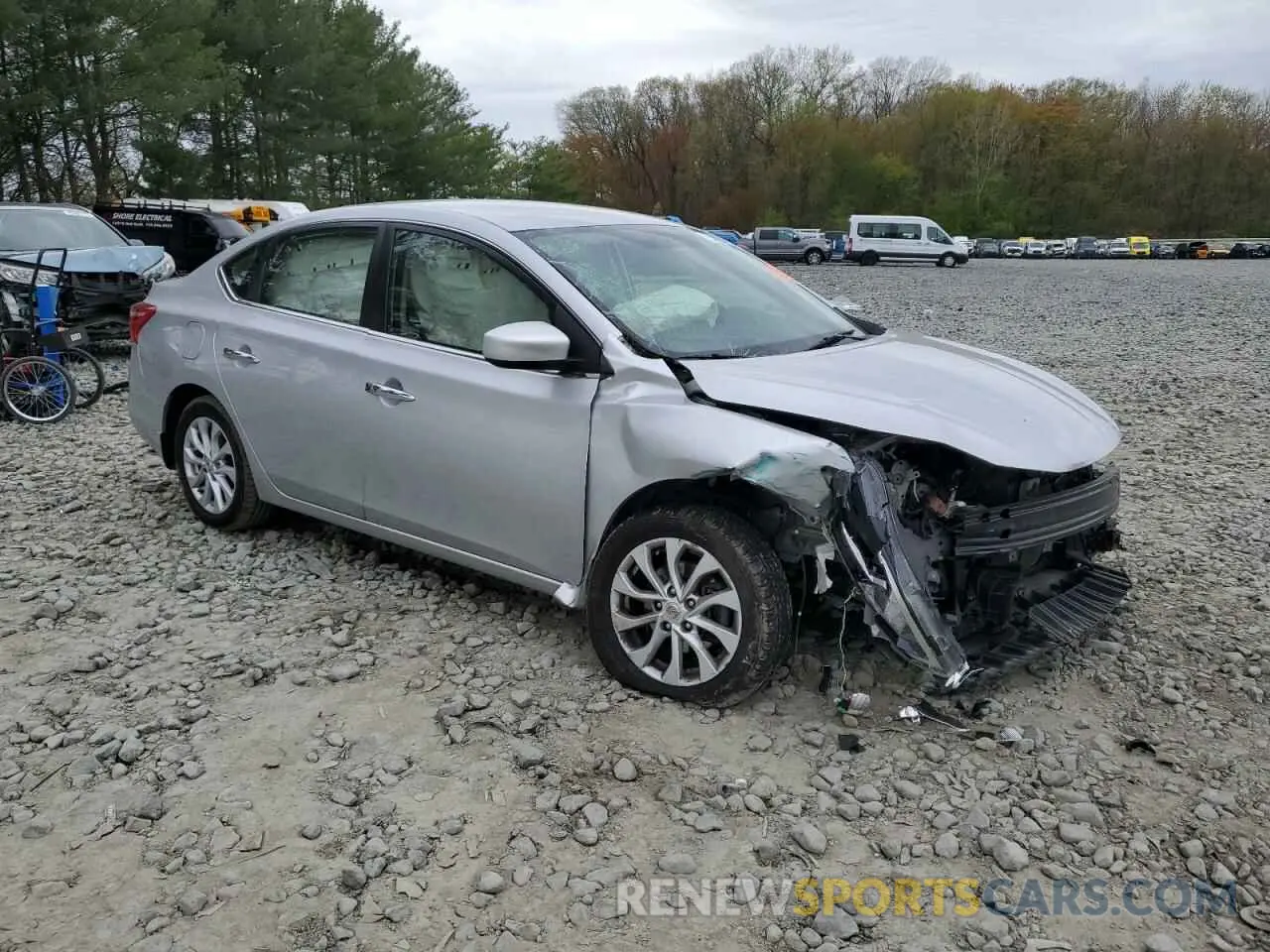 4 fotografías del automóvil dañado 3N1AB7AP1KY400048 NISSAN SENTRA 2019