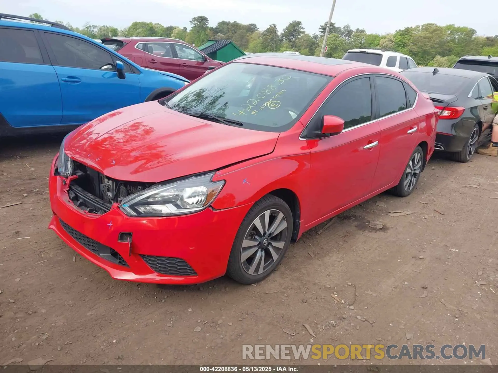 2 fotografías del automóvil dañado 3N1AB7AP2KY237510 NISSAN SENTRA 2019