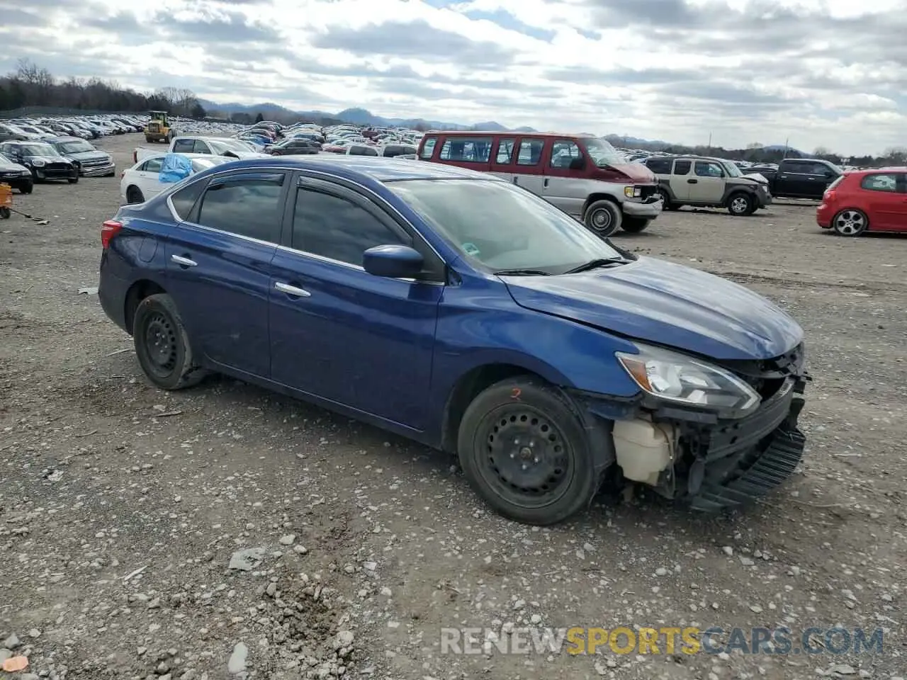 4 fotografías del automóvil dañado 3N1AB7AP2KY264707 NISSAN SENTRA 2019