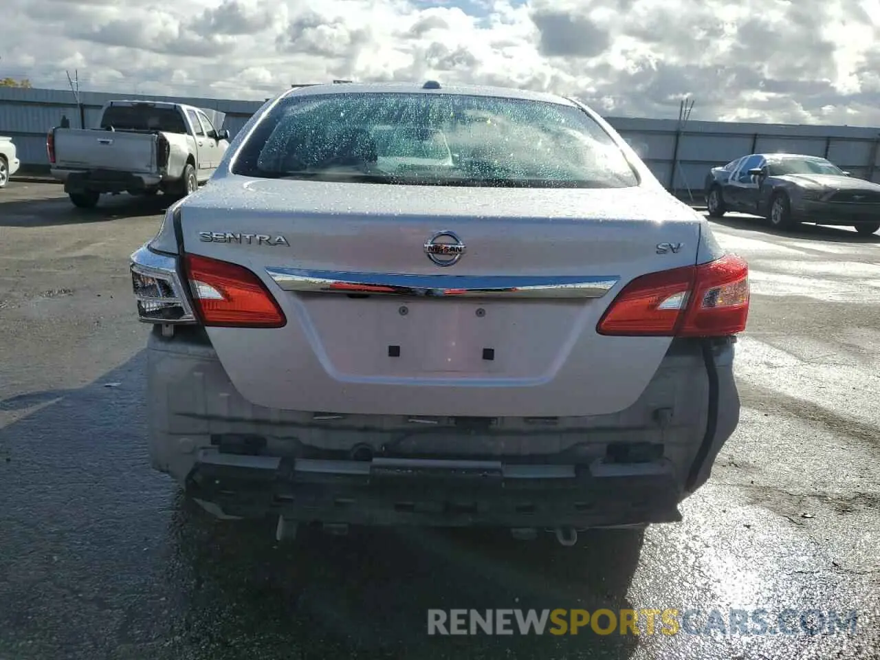 6 fotografías del automóvil dañado 3N1AB7AP2KY268224 NISSAN SENTRA 2019