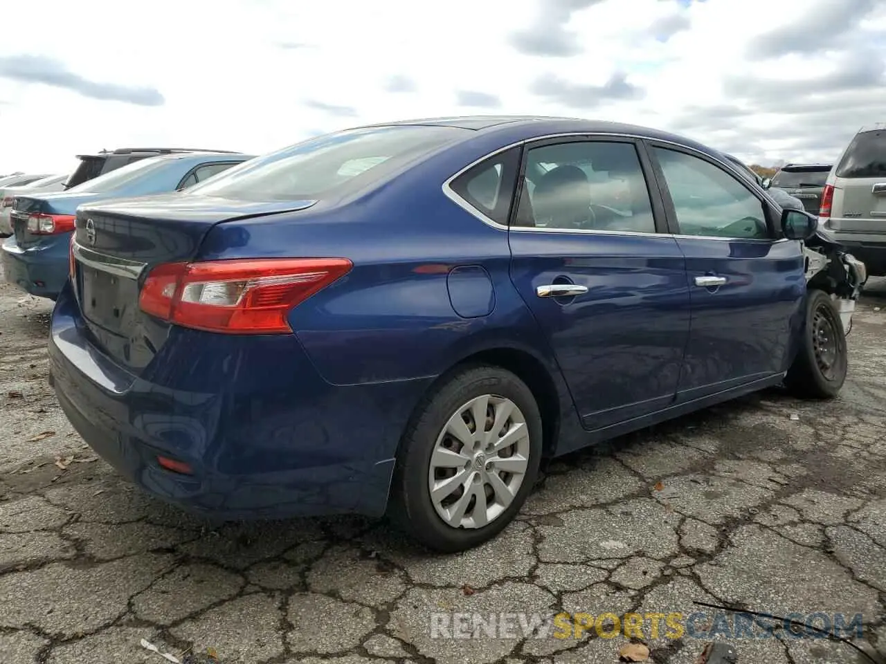 3 fotografías del automóvil dañado 3N1AB7AP2KY374608 NISSAN SENTRA 2019