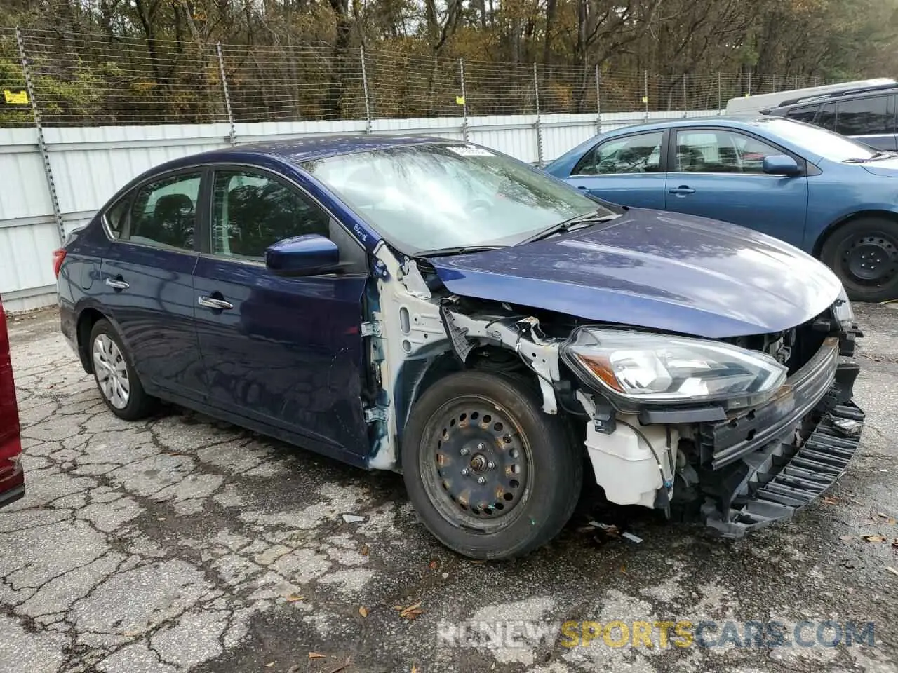 4 fotografías del automóvil dañado 3N1AB7AP2KY374608 NISSAN SENTRA 2019