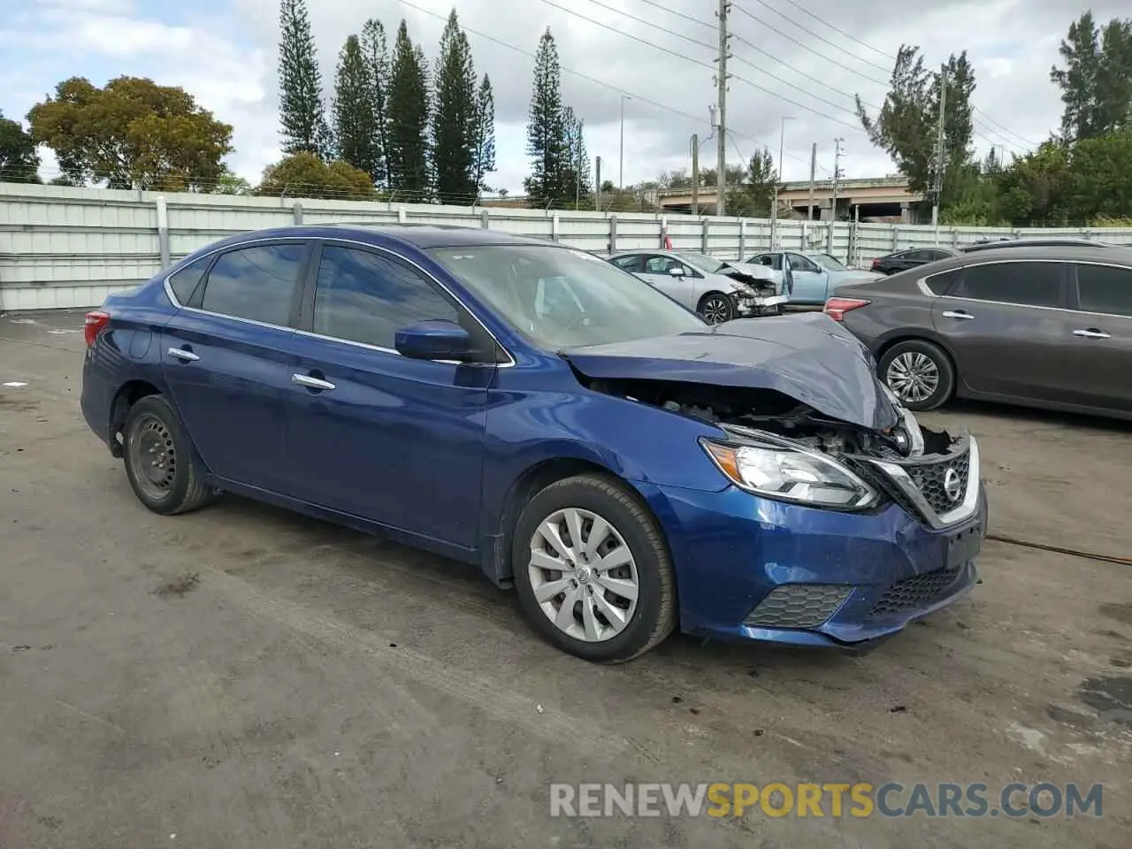 4 fotografías del automóvil dañado 3N1AB7AP2KY427985 NISSAN SENTRA 2019
