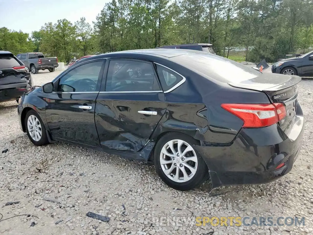 2 fotografías del automóvil dañado 3N1AB7AP3KY229822 NISSAN SENTRA 2019