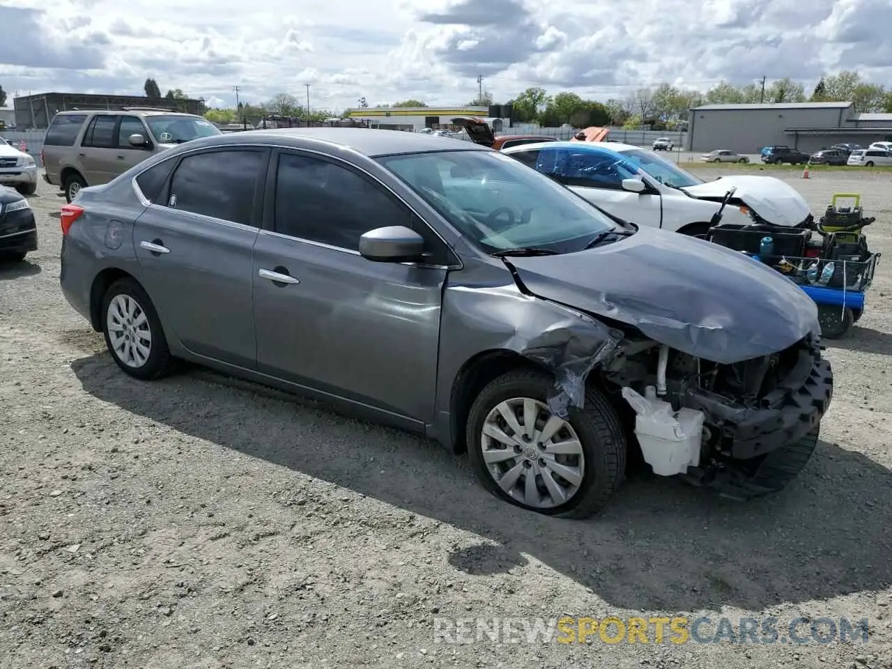 4 fotografías del automóvil dañado 3N1AB7AP3KY236382 NISSAN SENTRA 2019