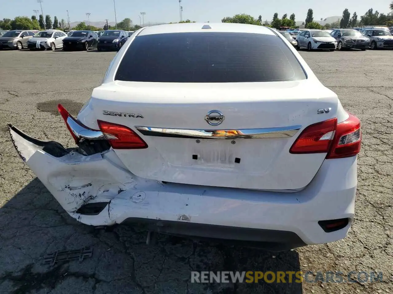 6 fotografías del automóvil dañado 3N1AB7AP3KY284030 NISSAN SENTRA 2019