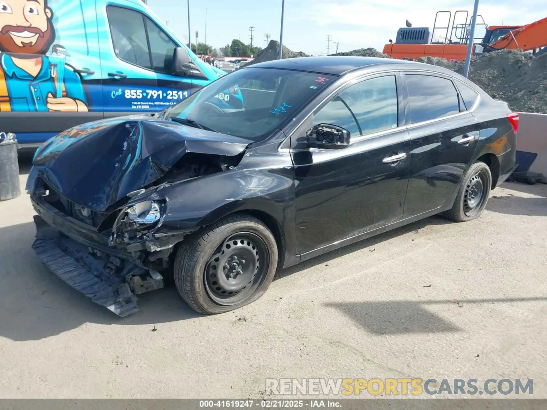 2 fotografías del automóvil dañado 3N1AB7AP3KY301246 NISSAN SENTRA 2019