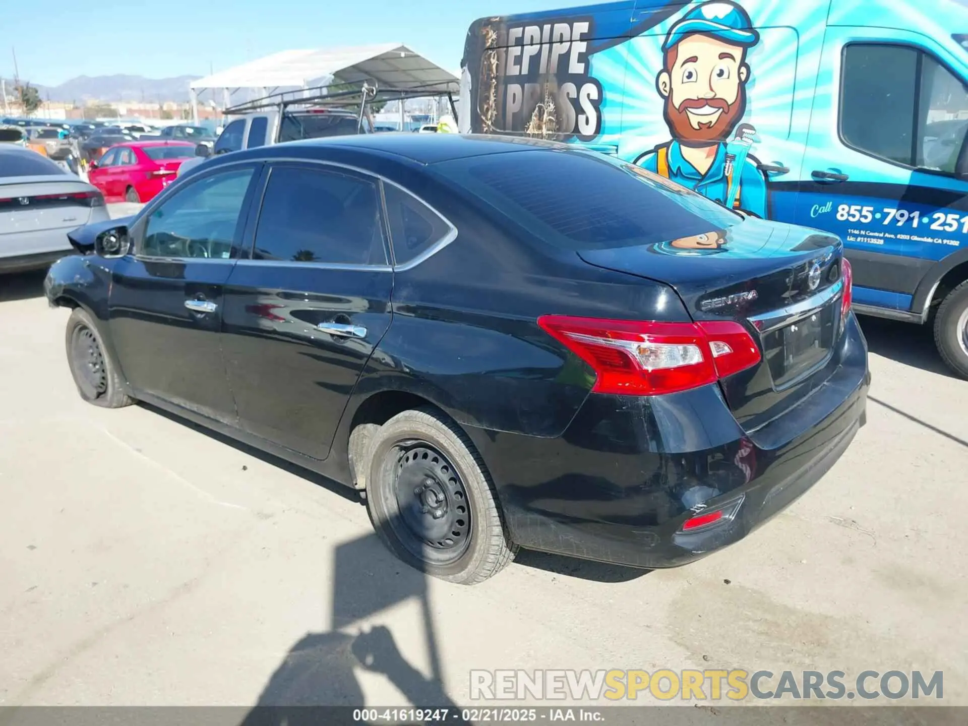 3 fotografías del automóvil dañado 3N1AB7AP3KY301246 NISSAN SENTRA 2019