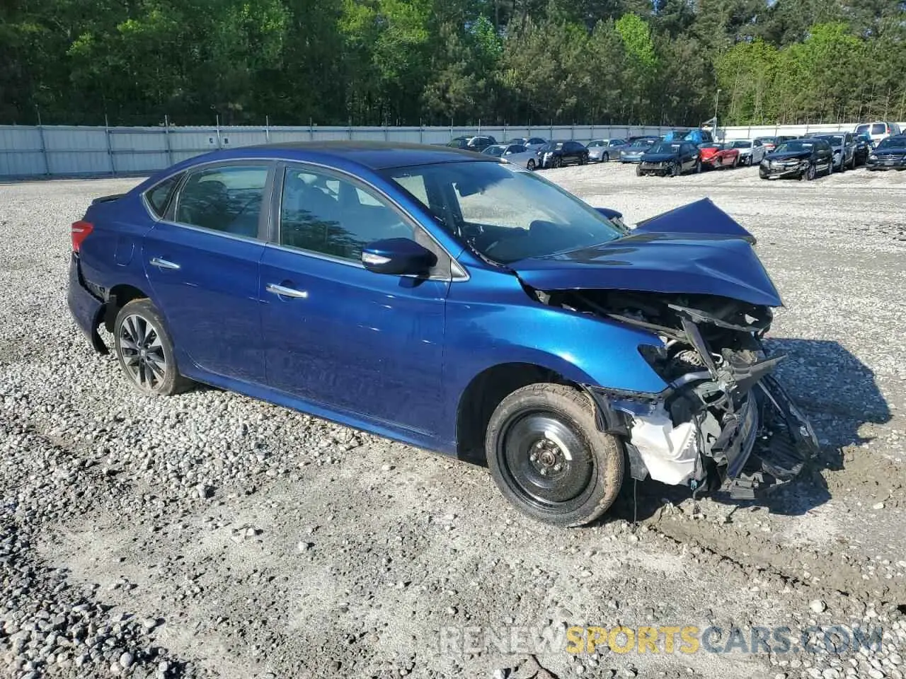 4 fotografías del automóvil dañado 3N1AB7AP3KY304468 NISSAN SENTRA 2019