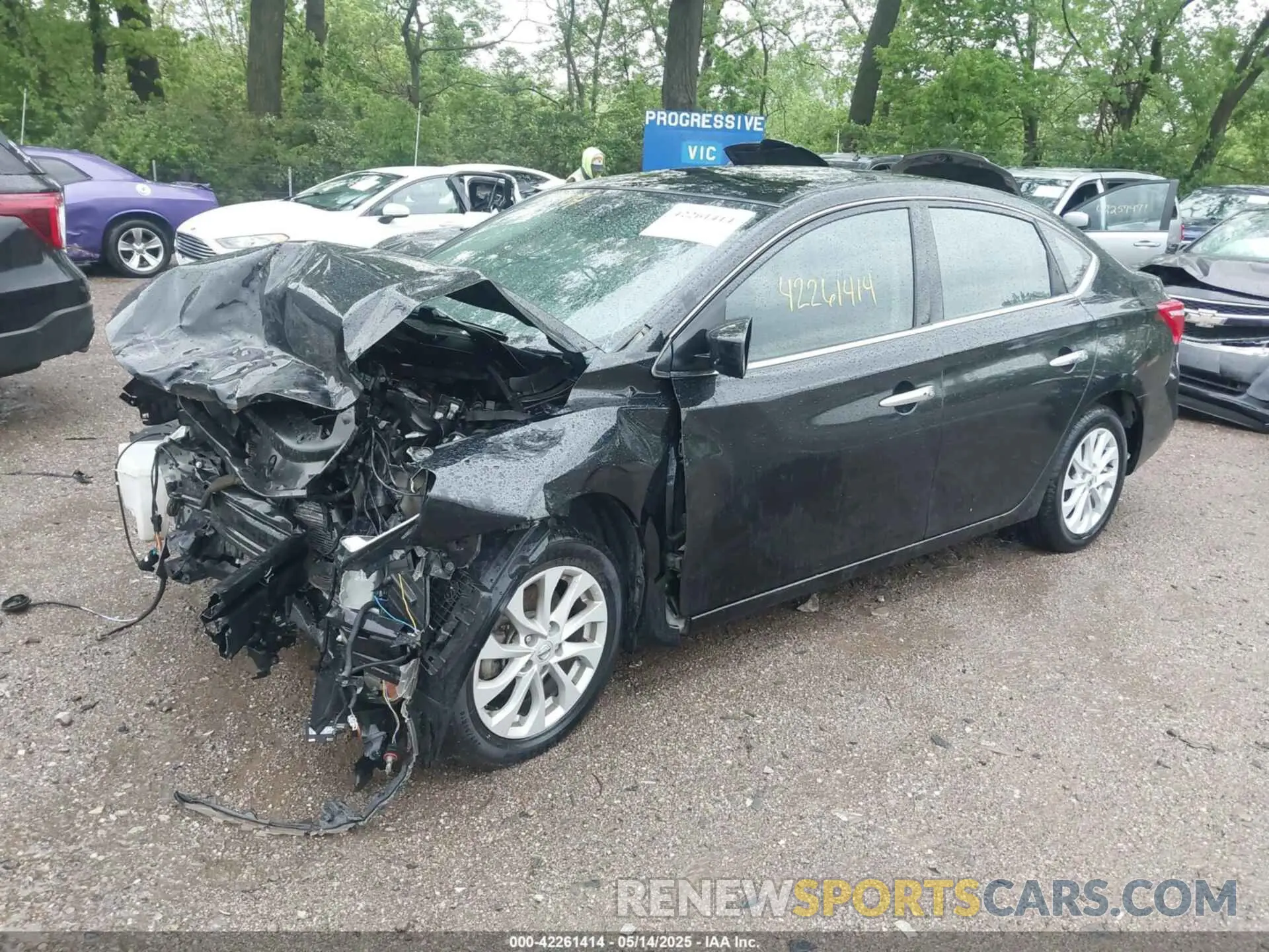 2 fotografías del automóvil dañado 3N1AB7AP3KY337910 NISSAN SENTRA 2019