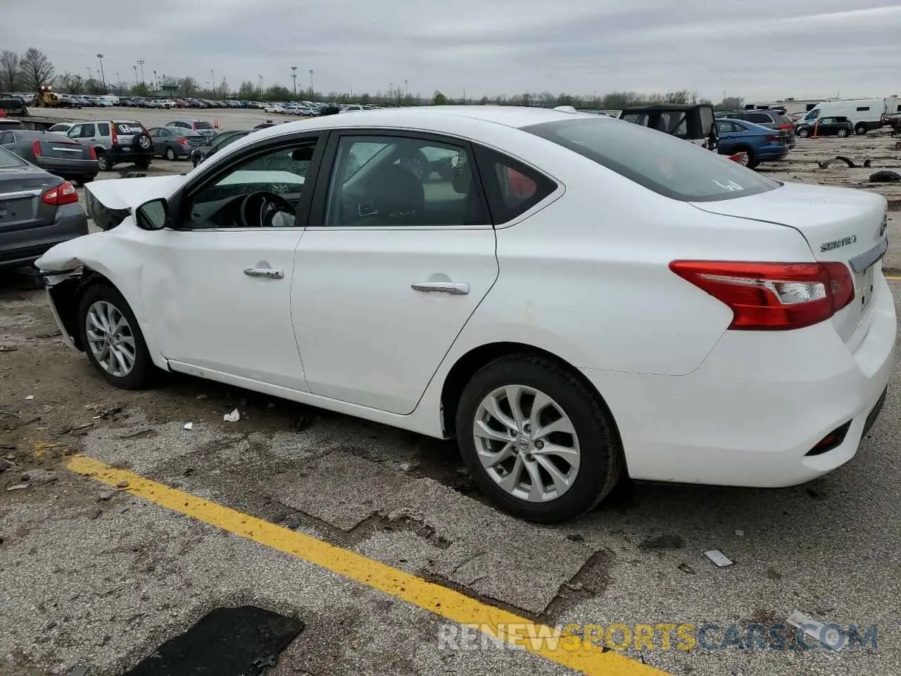 2 fotografías del automóvil dañado 3N1AB7AP3KY374407 NISSAN SENTRA 2019