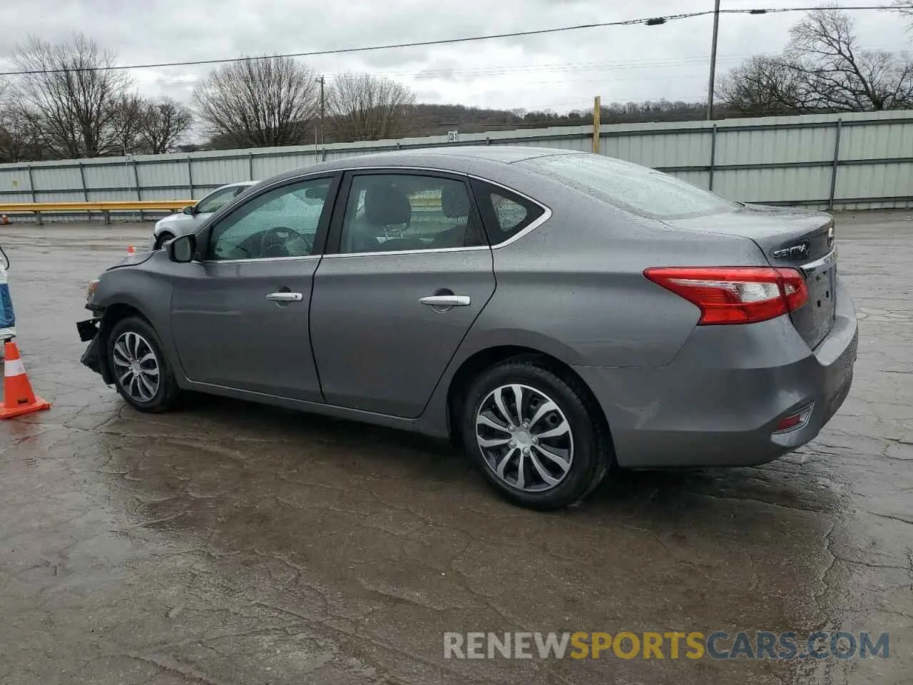 2 fotografías del automóvil dañado 3N1AB7AP3KY380157 NISSAN SENTRA 2019