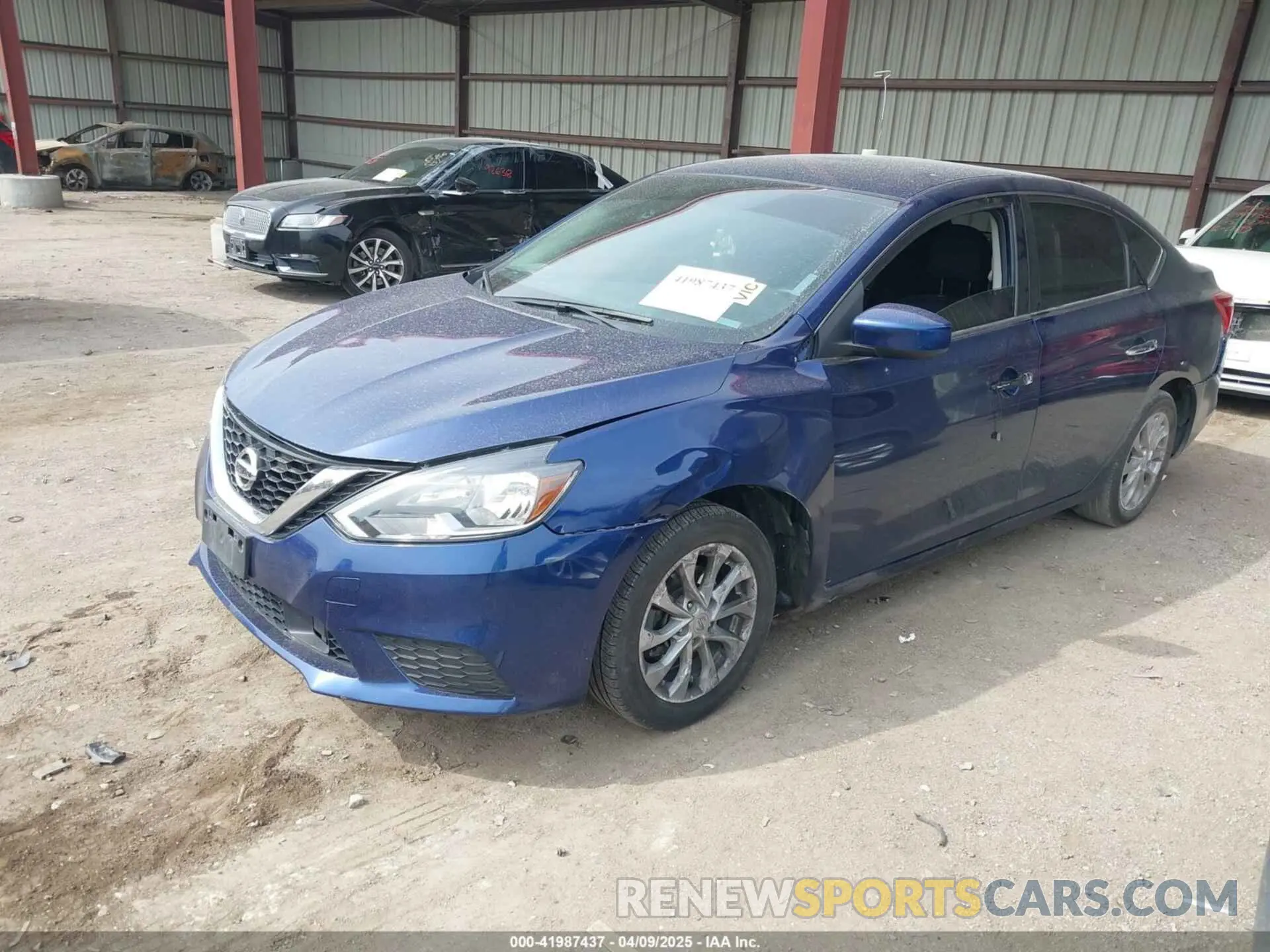 2 fotografías del automóvil dañado 3N1AB7AP3KY415201 NISSAN SENTRA 2019