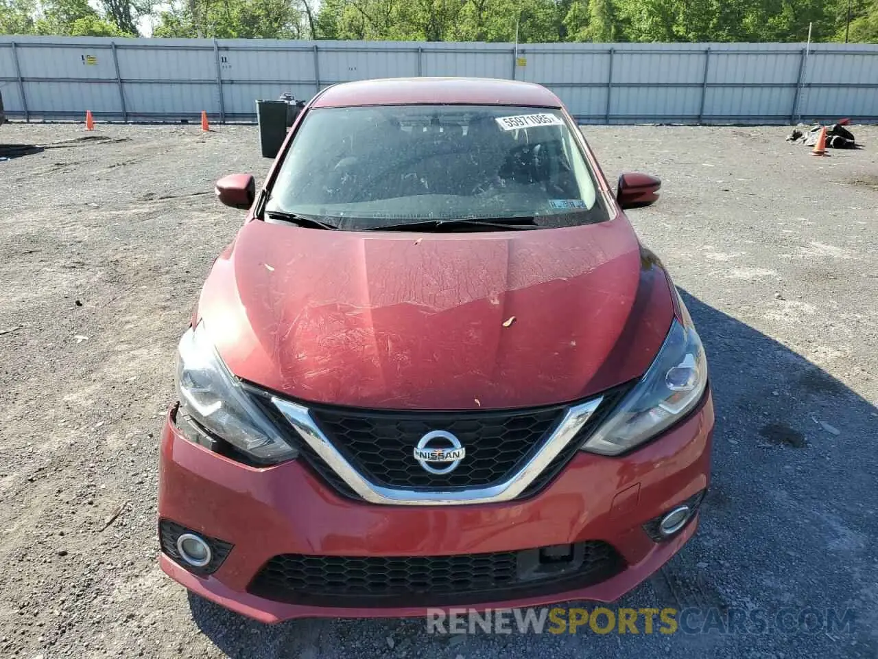 5 fotografías del automóvil dañado 3N1AB7AP4KY253952 NISSAN SENTRA 2019