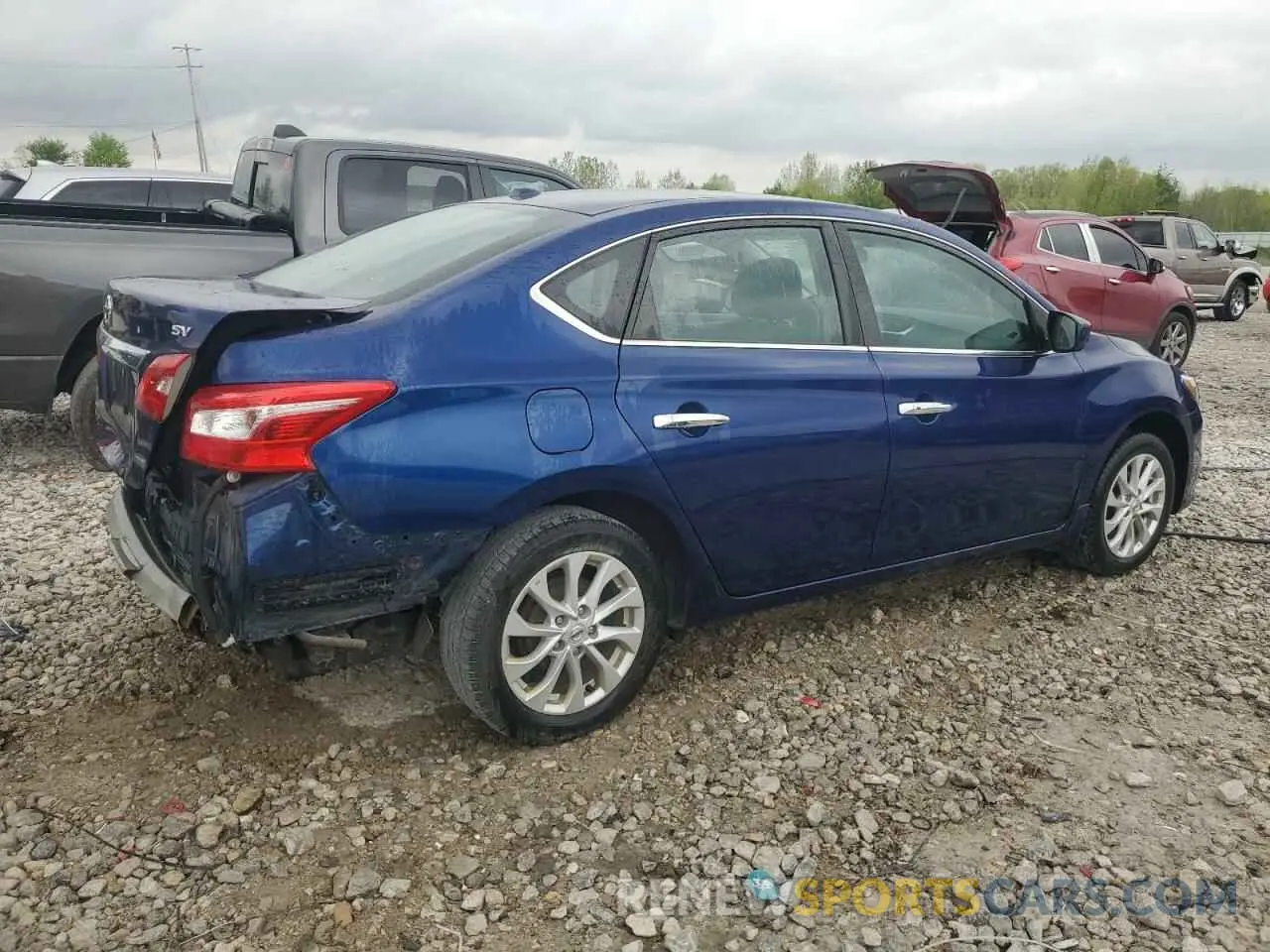 3 fotografías del automóvil dañado 3N1AB7AP4KY382810 NISSAN SENTRA 2019