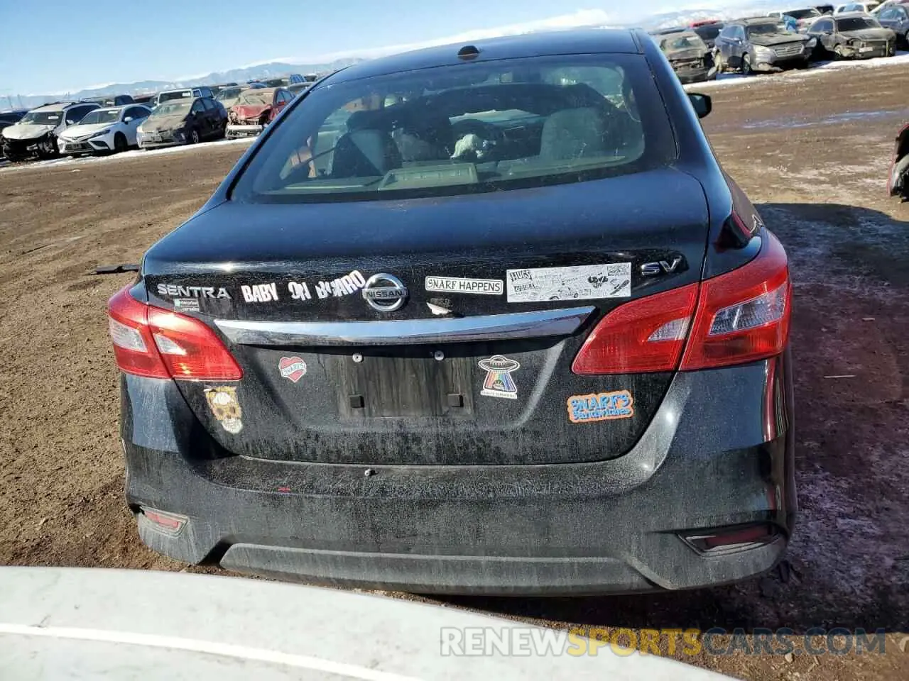 6 fotografías del automóvil dañado 3N1AB7AP4KY416518 NISSAN SENTRA 2019