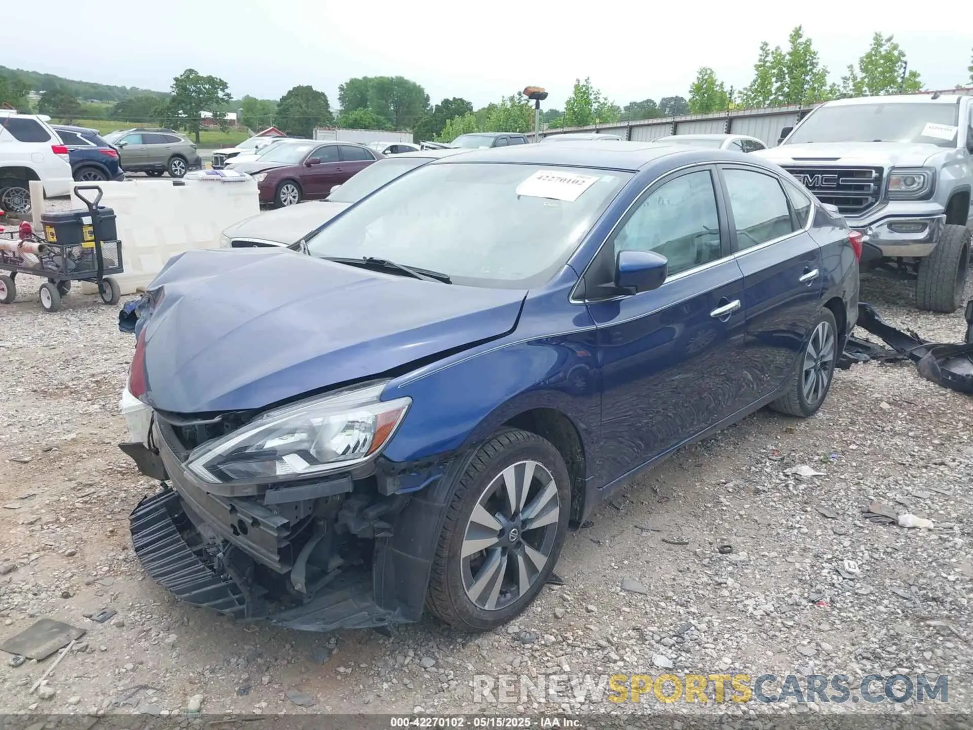 2 fotografías del automóvil dañado 3N1AB7AP4KY457456 NISSAN SENTRA 2019