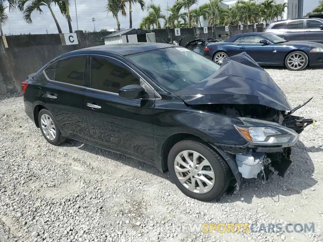 4 fotografías del automóvil dañado 3N1AB7AP5KY221043 NISSAN SENTRA 2019