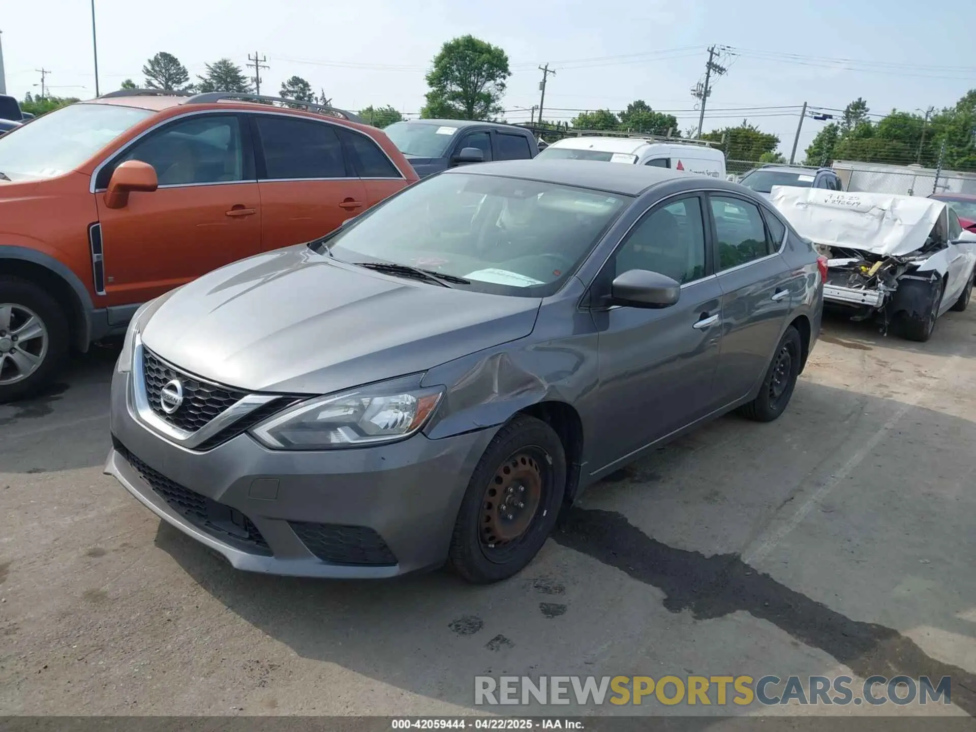 2 fotografías del automóvil dañado 3N1AB7AP5KY259422 NISSAN SENTRA 2019