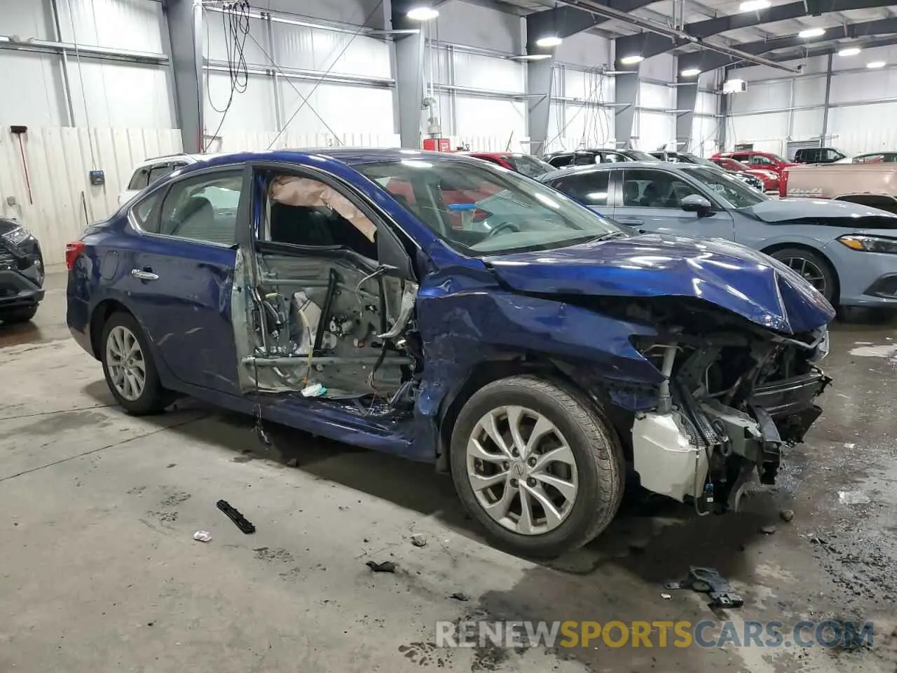 4 fotografías del automóvil dañado 3N1AB7AP5KY335902 NISSAN SENTRA 2019