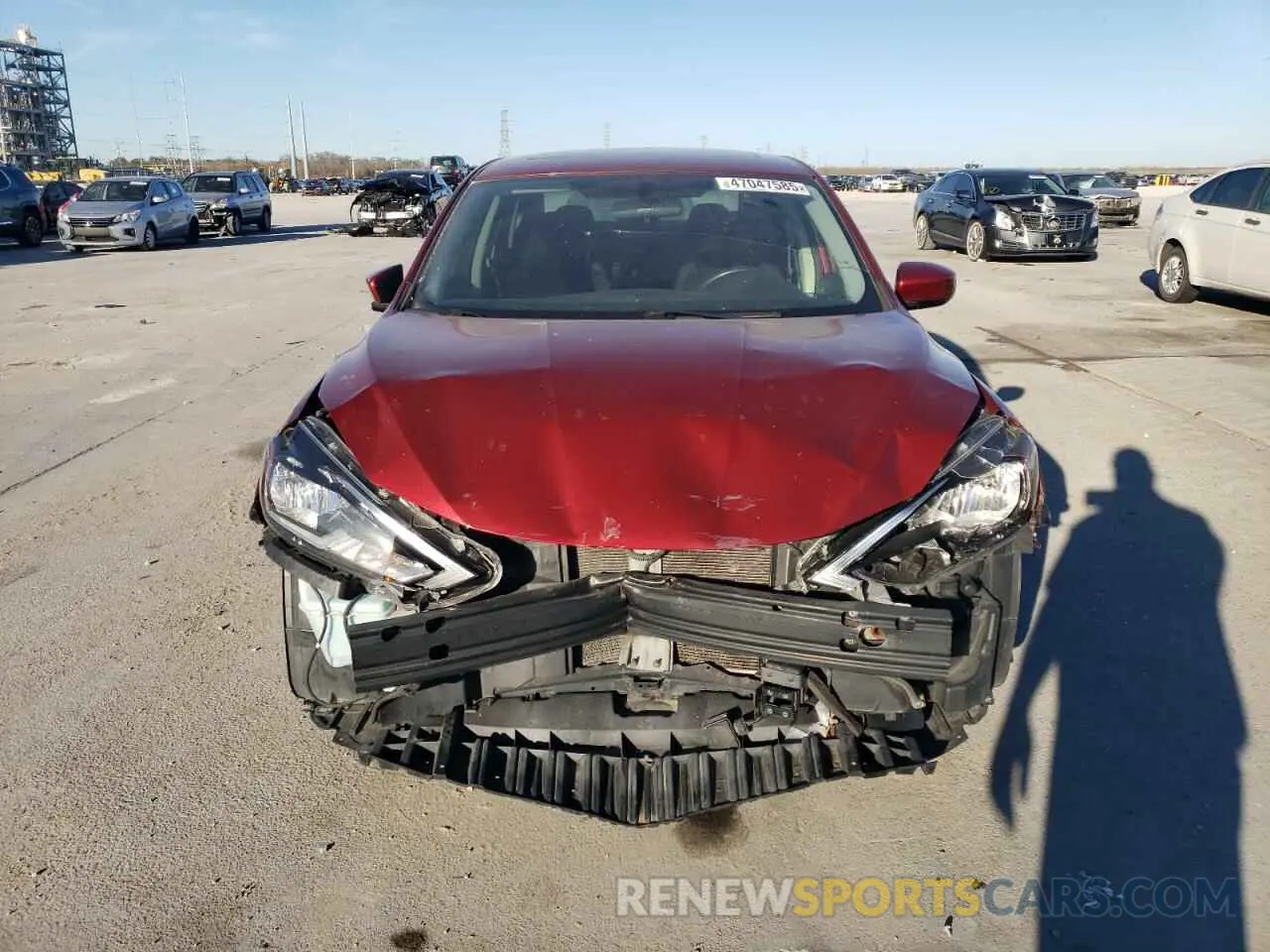 5 fotografías del automóvil dañado 3N1AB7AP5KY360122 NISSAN SENTRA 2019