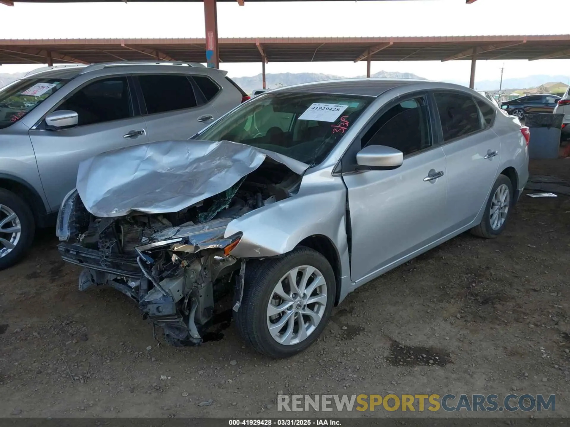 2 fotografías del automóvil dañado 3N1AB7AP5KY392360 NISSAN SENTRA 2019