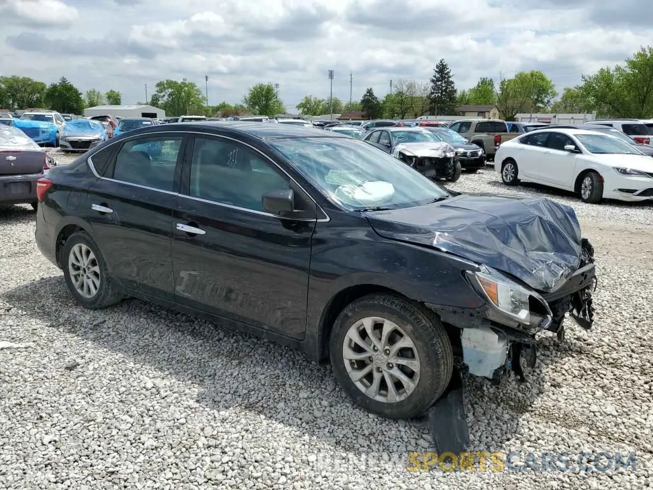3 fotografías del automóvil dañado 3N1AB7AP5KY410663 NISSAN SENTRA 2019