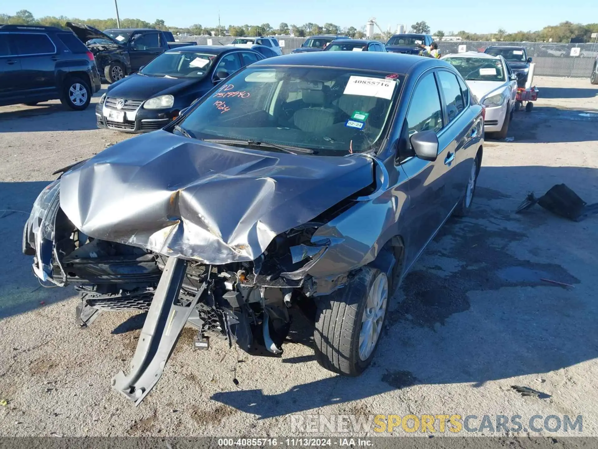2 fotografías del automóvil dañado 3N1AB7AP6KL629337 NISSAN SENTRA 2019