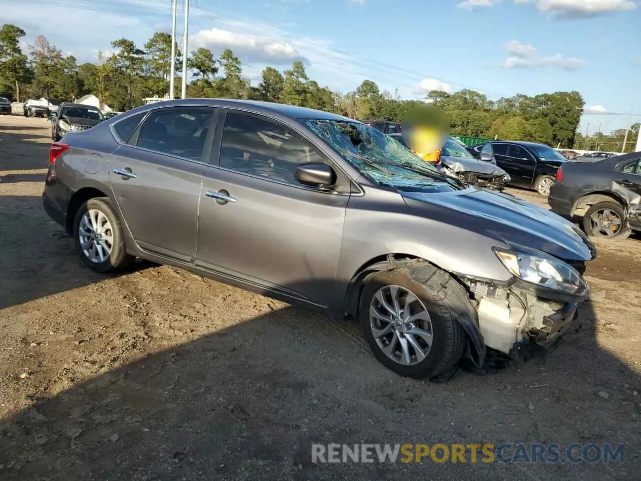 4 fotografías del automóvil dañado 3N1AB7AP6KY274978 NISSAN SENTRA 2019