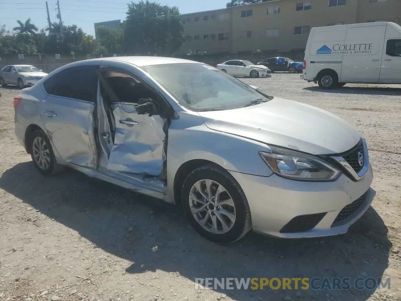 4 fotografías del automóvil dañado 3N1AB7AP6KY285611 NISSAN SENTRA 2019