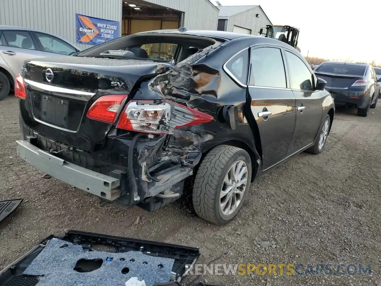 3 fotografías del automóvil dañado 3N1AB7AP6KY391458 NISSAN SENTRA 2019