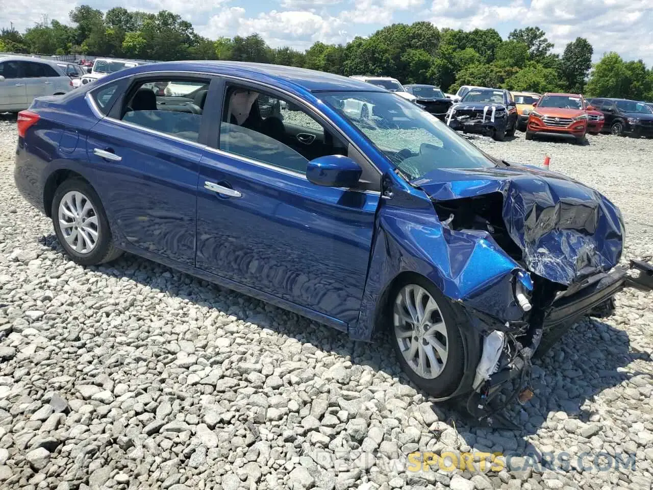4 fotografías del automóvil dañado 3N1AB7AP6KY449651 NISSAN SENTRA 2019