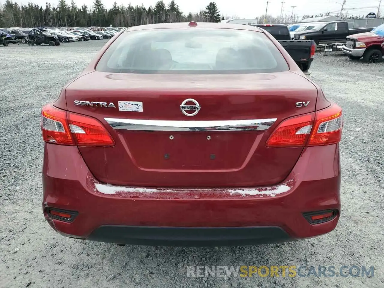 6 fotografías del automóvil dañado 3N1AB7AP7KY216975 NISSAN SENTRA 2019