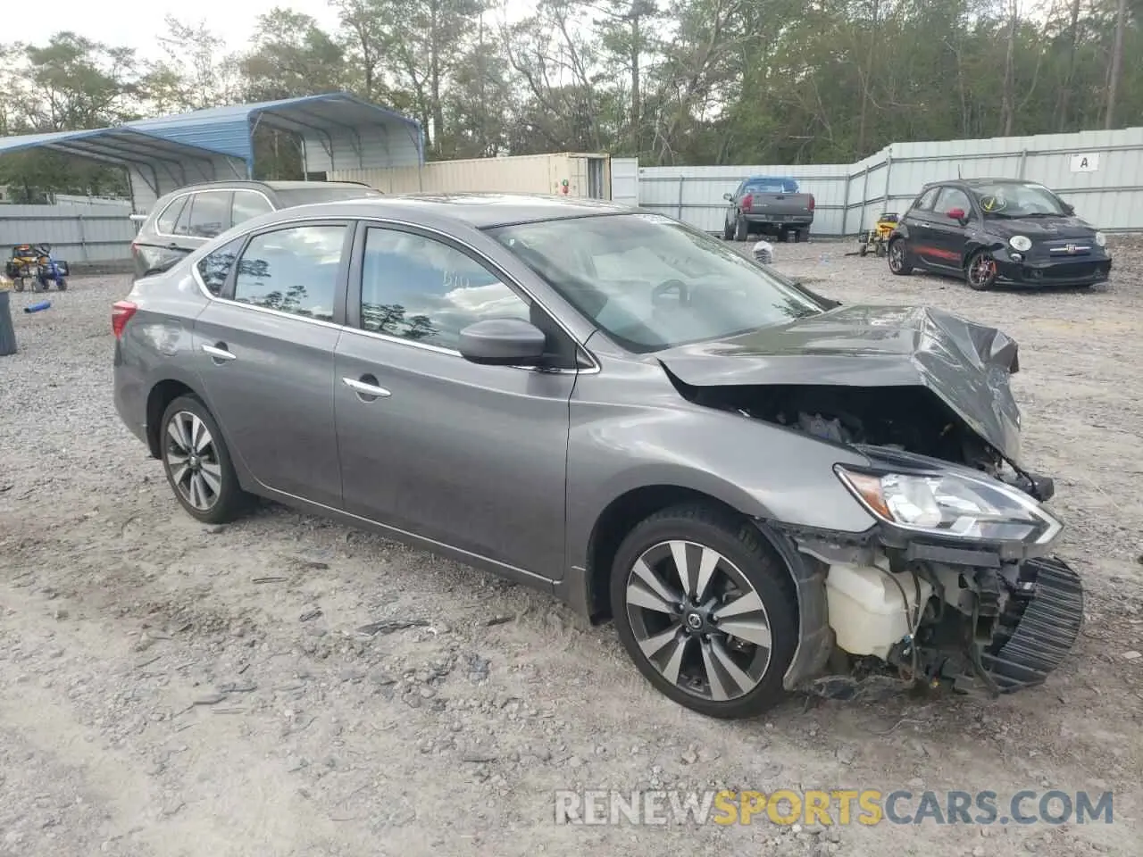 4 fotografías del automóvil dañado 3N1AB7AP7KY224199 NISSAN SENTRA 2019