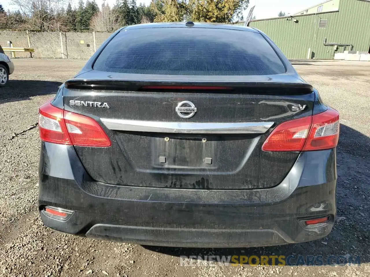 6 fotografías del automóvil dañado 3N1AB7AP7KY316512 NISSAN SENTRA 2019